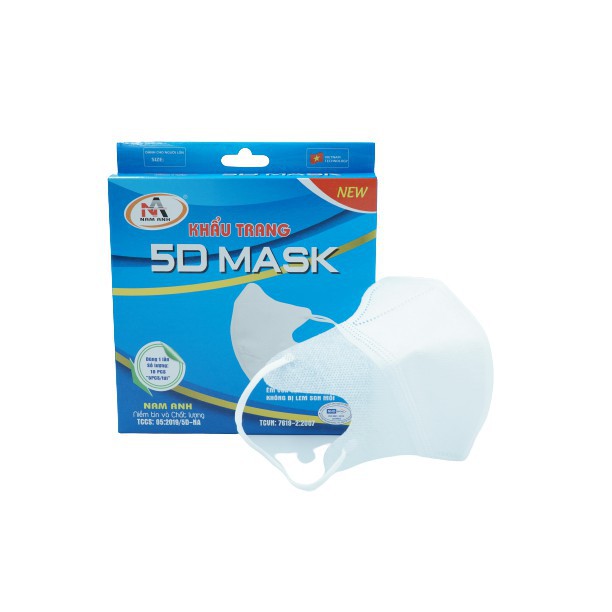 Combo 2 hộp khẩu trang y tế 5D quai chun kháng khuẩn 3 lớp Famapro 5D Mask (10 cái /hộp )