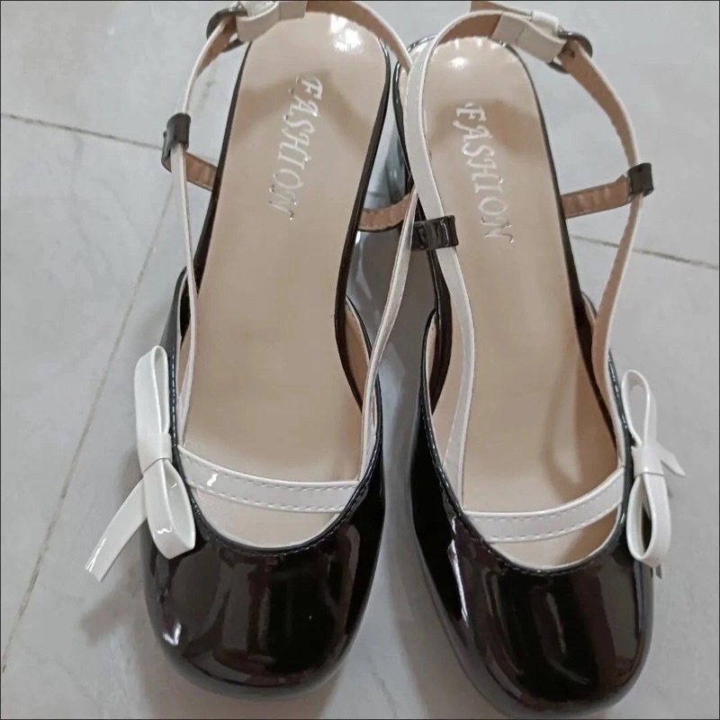 Giày hở gót nơ xinh m.iu m.iu cao gót tiểu thư vintage