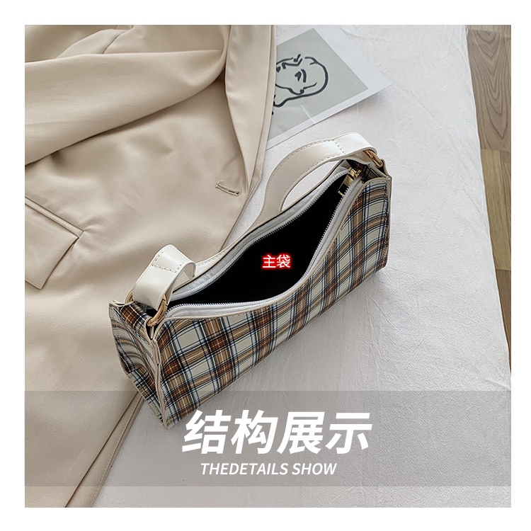 Túi xách cầm tay họa tiết kẻ ca rô thời trang Hàn Quốc cho nữ JASMIN NOIR