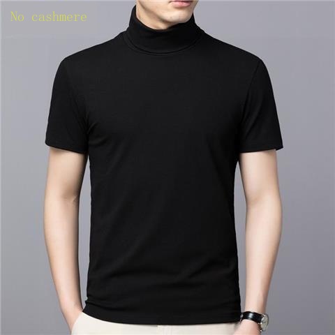 Áo Thun Tay Ngắn Cổ Cao Ôm Dáng Màu Sắc Thời Trang Dành Cho Nam