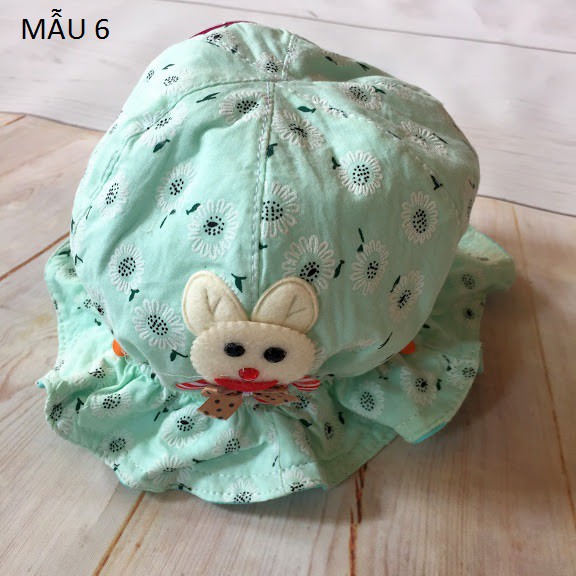 Nón rộng vành cho bé gái dưới 18 tháng/ Mũ bèo (cho chọn mẫu)