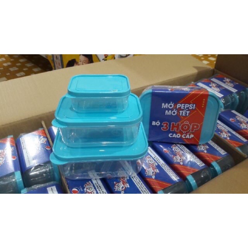 Bộ 3 hộp nhựa đựng thự phẩm siêu tiện lợi