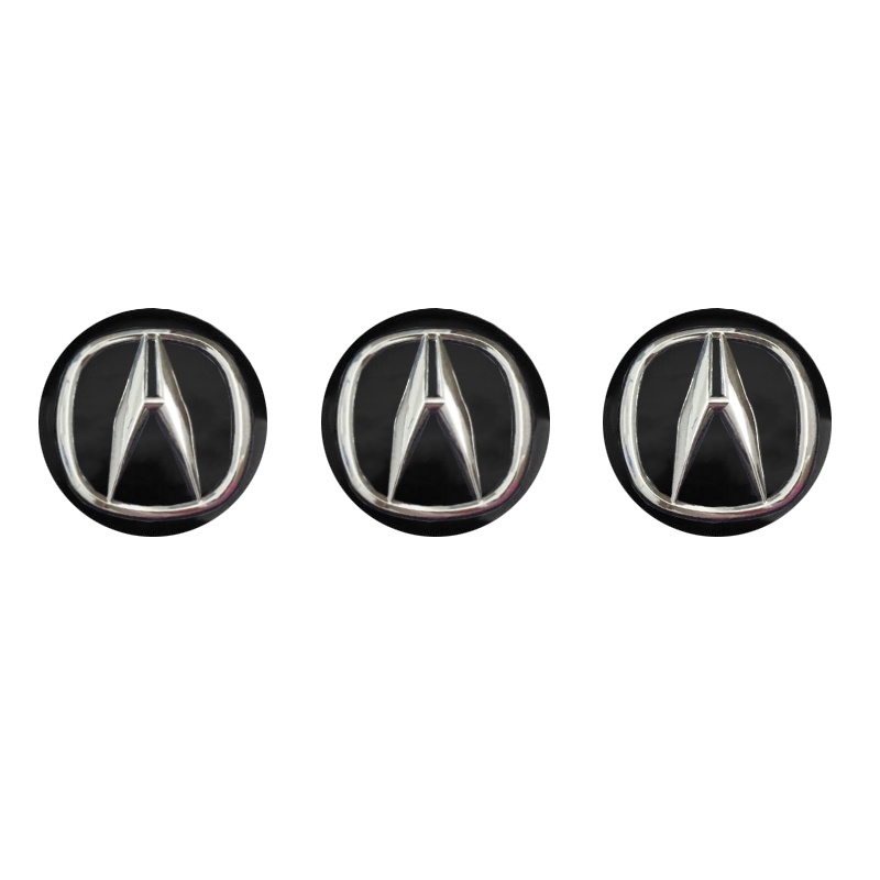 Set 3 Miếng Dán Logo 14mm Trang Trí Nút Điều Khiển Từ Xa Cho Xe Hơi Acura Integra MDX TL TSX