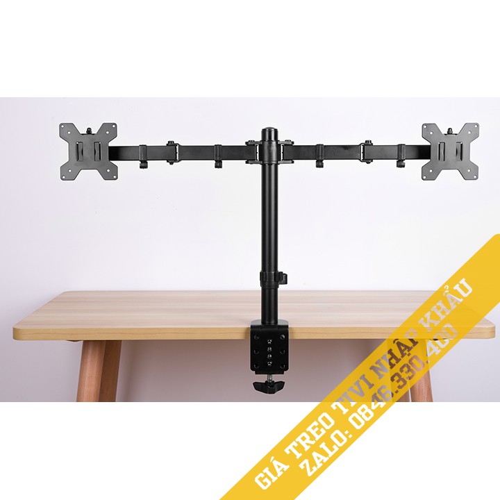 Giá Treo Hai Màn Hình Máy Tính M052 17 - 27 Inch Kẹp Bàn - Giá Đỡ 2 Màn Hình  [ Rẻ Hơn NB F160 / NB H180 ]