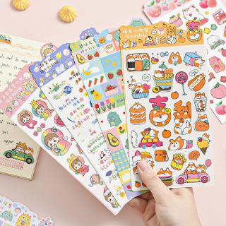 Sticker dán trang trí sổ tay họa tiết hoạt hình xinh xắn