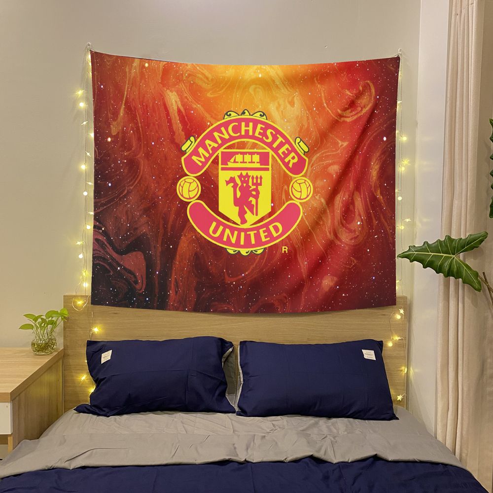 🥇Những đội bóng hot nhất: Liverpool, MU, Manchester United🥇Tranh vải treo tường NHÀ MÂYKèm Dây Đèn &amp; Móc Treo🥇