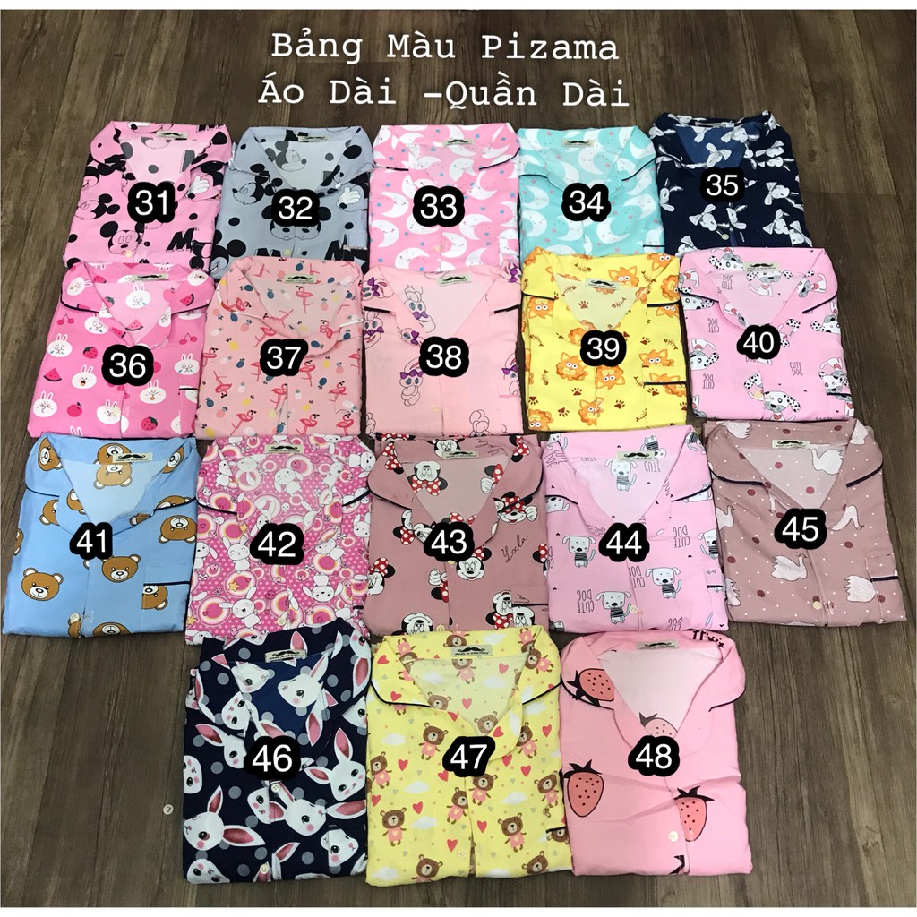 [BẢNG MỚI 49 Màu]Bộ Pijama Dài Dài 49 Màu Hot 2018 | BigBuy360 - bigbuy360.vn