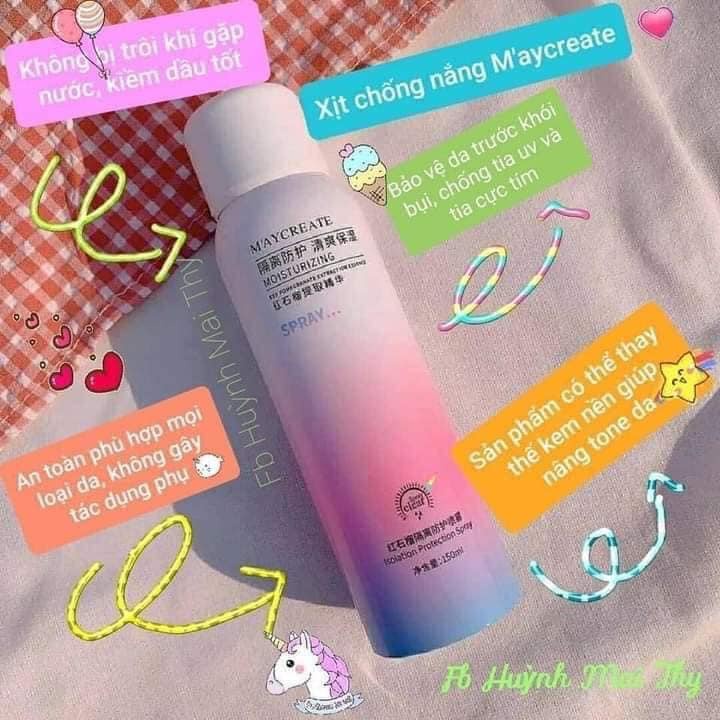 Xịt Chống Nắng Maycreate