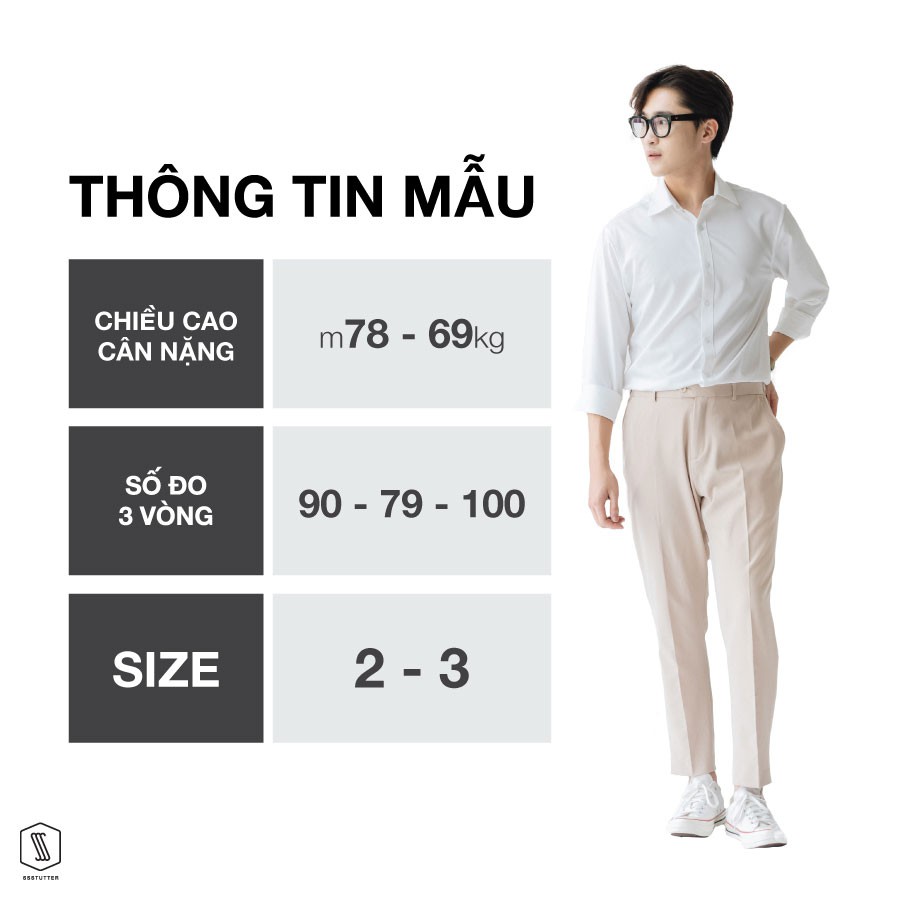 Áo Sơ mi nam trắng đen SSSTUTTER sơ mi cổ đức dài tay 2 màu linh hoạt chống nhăn xù bai màu thoáng mát Collar shirt | BigBuy360 - bigbuy360.vn