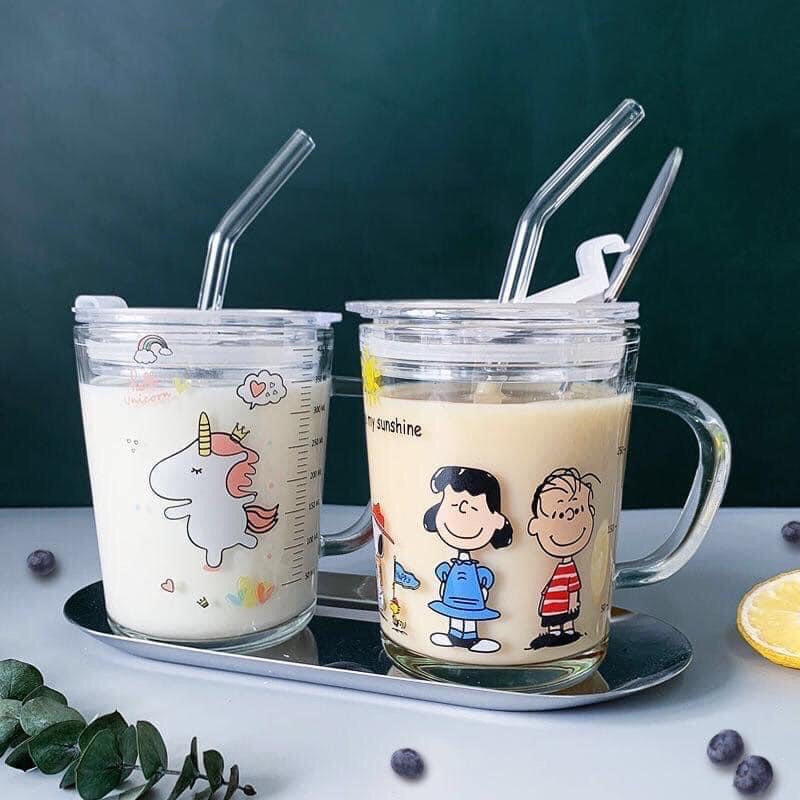 Combo 2 cốc thuỷ tinh chia vạch 350ml