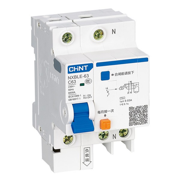 Attomat chống dòng dò Chint NXBLE-63 1PN  40A, 50A, 63A