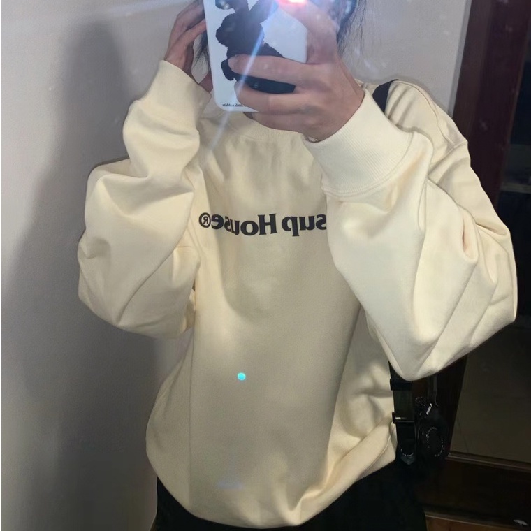 ZHELIHANGFEI Áo Thun Nữ Dài Tay Cổ Tròn Thời Trang Hàn