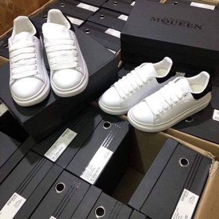Giày thể thao sneaker mcqueen gót nỉ đen nam nữ