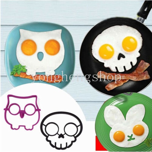 Khuôn Chiên Trứng / Làm Bánh Pancake Bằng Silicone Chống Dính Có Tay Cầm DIY