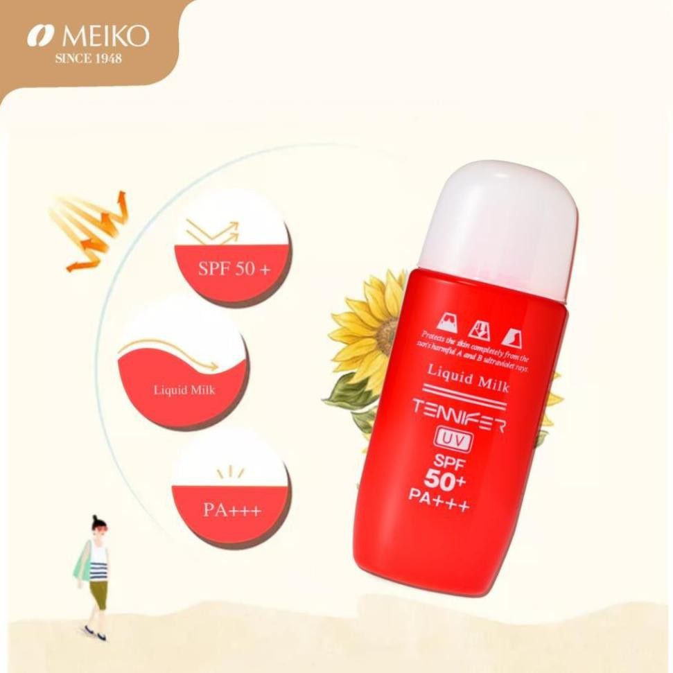 Sữa chống nắng bảo vệ da MEIKO Nhật Bản 45ml TENNIFER LIQUID MILK UV SPF50+ PA+++