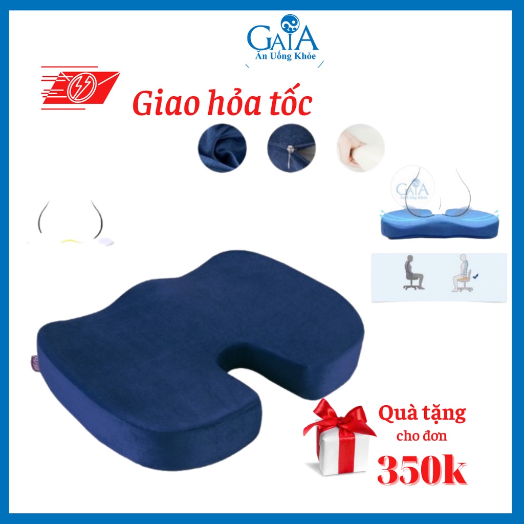 Gối lót ngồi hình chữ U bằng cao su non giảm đau xương cụt, chống bệnh trĩ phù hợp cho cả nam và nữ