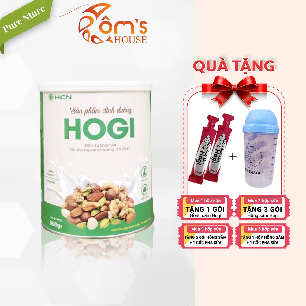 Sữa hạt Hogi dinh dưỡng dành cho người ăn kiêng, ăn chay tiểu đường, mỡ máu, kiểm soát cân nặng 300gr