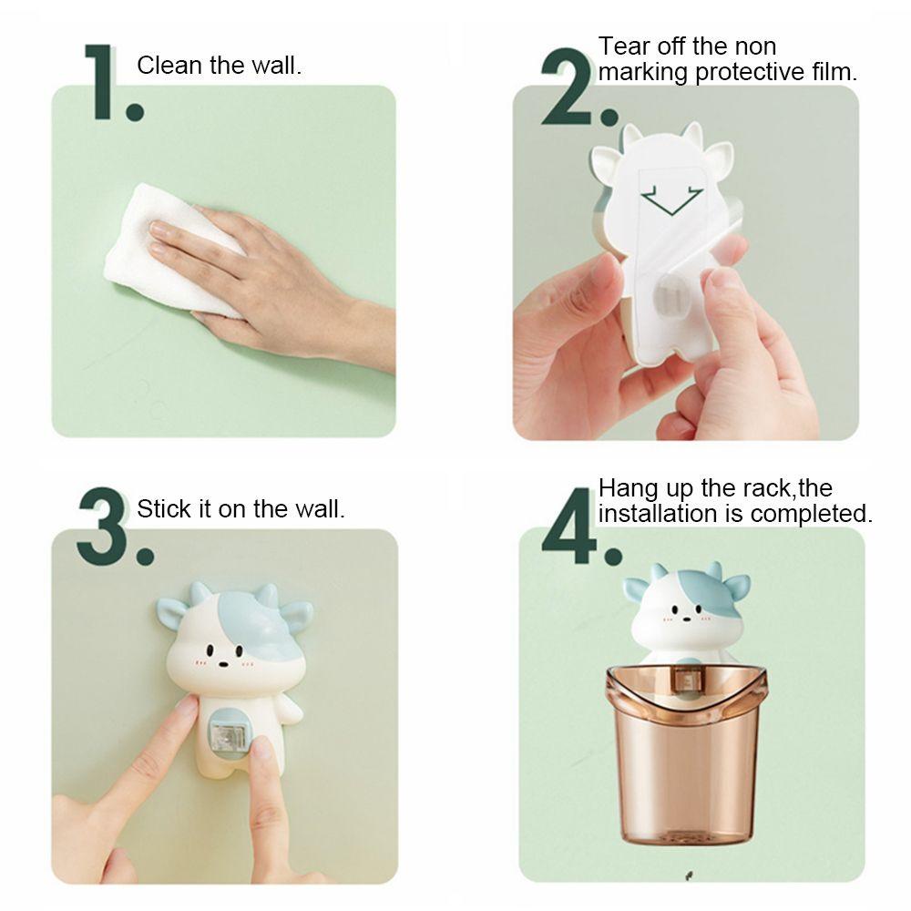 Giá Đỡ Bàn Chải Đánh Răng Gắn Tường Bằng Nhựa Tiện Lợi