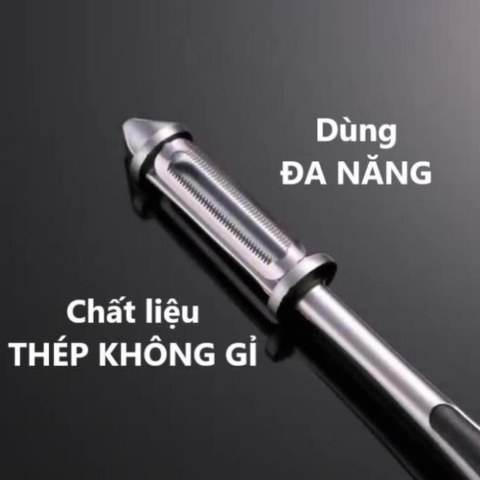 DỤNG CỤ GỌT NẠO BÀO CỦ QUẢ thép không gỉ dao gọt vỏ trái cây inox đa năng 4 in 1 tiện dụng - HS Shop