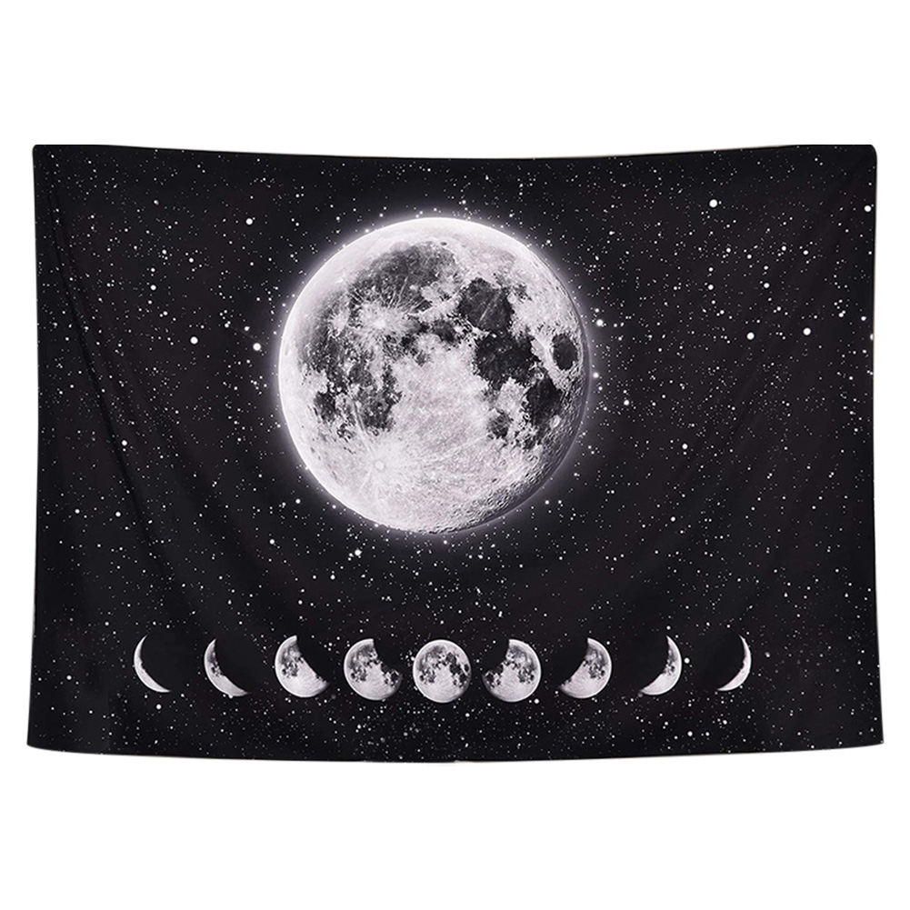 Thảm Treo Tường Trang Trí Hình Mặt Trăng Kích Thước 30x150cm