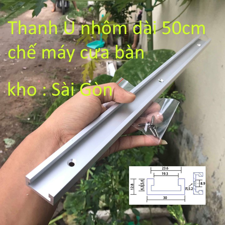 thanh U nhôm chế máy cưa bàn máy phay