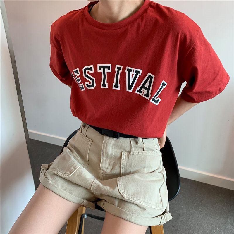 Áo Thun Nữ FREESHIP Áo croptop FESTIVAL siêu xinh đủ màu