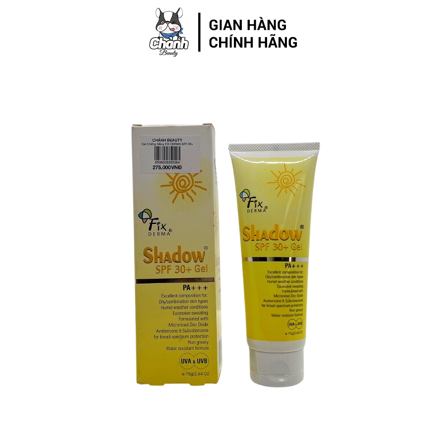 Gel Chống Nắng Da Mặt Fixderma Shadow SPF 30+ (75g)