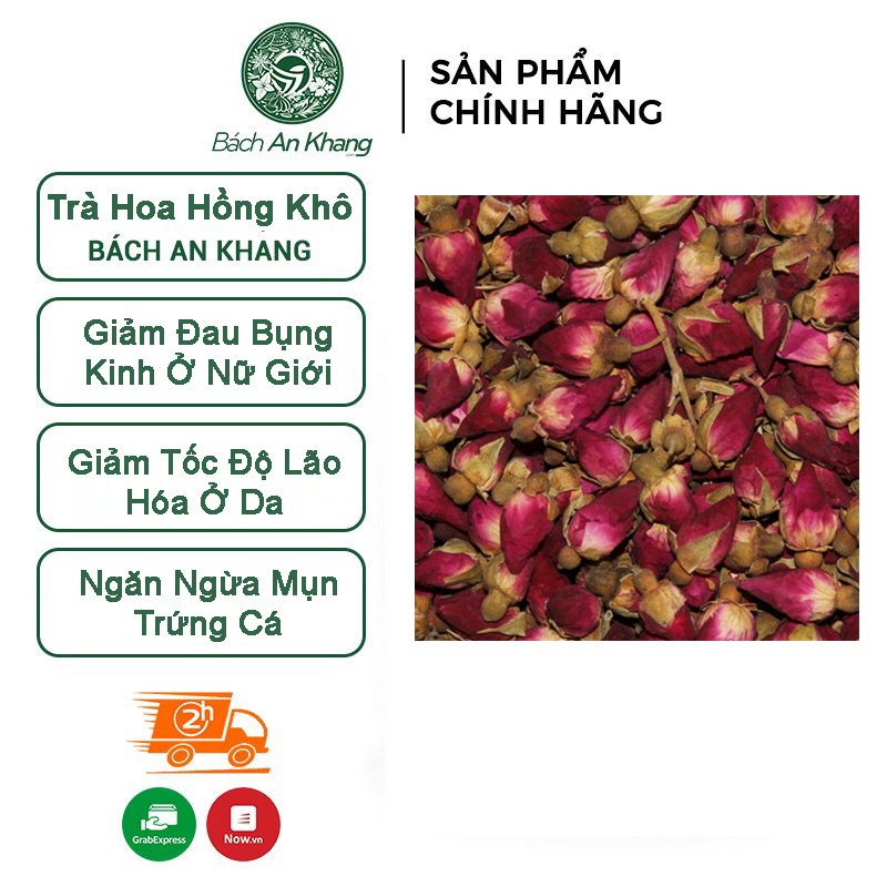 Trà hoa hồng sấy khô thượng hạng Bách An Khang 100gram