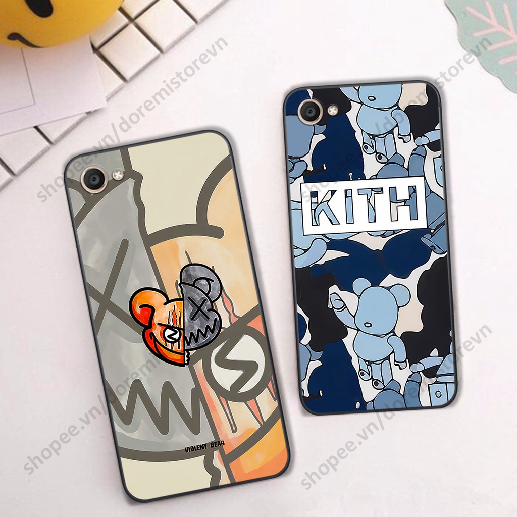 Ốp lưng Vivo V5 / V5 Plus / Y67 hình kaws, kith, bear brick nổi 3D phong cách độc đáo