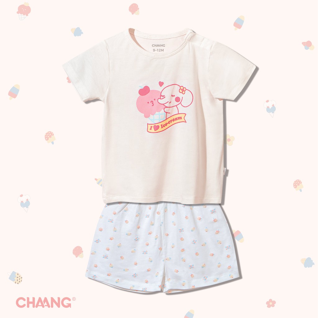 Bộ cộc cúc vai CHAANG summer hồng