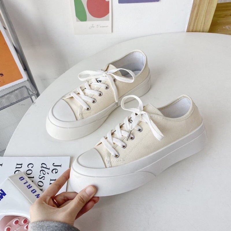 [Freeship][ Hàng đẹp loại 1] Giày ulzzang giày thể thao đế bánh mỳ hai màu đen trắng new 2021 ful size 35-39 | BigBuy360 - bigbuy360.vn