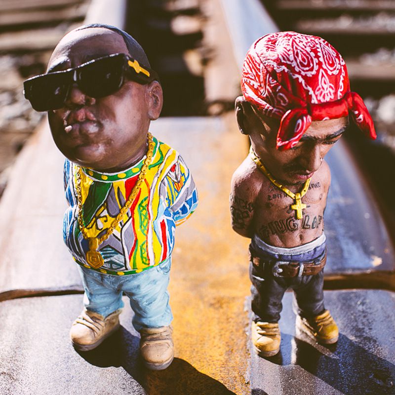 10cm 2Pac Shakur B.I.G. Đồ trang trí Nhân Vật Rap Star Trang Trí Bàn Làm Việc