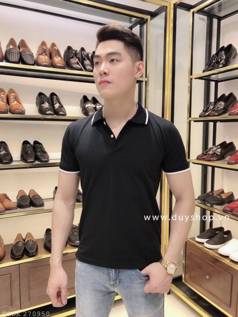 Áo Thun Nam Polo Trơn Cổ Viền - Dáng Ôm Body - Chất Thun Co Giãn Cực Tốt
