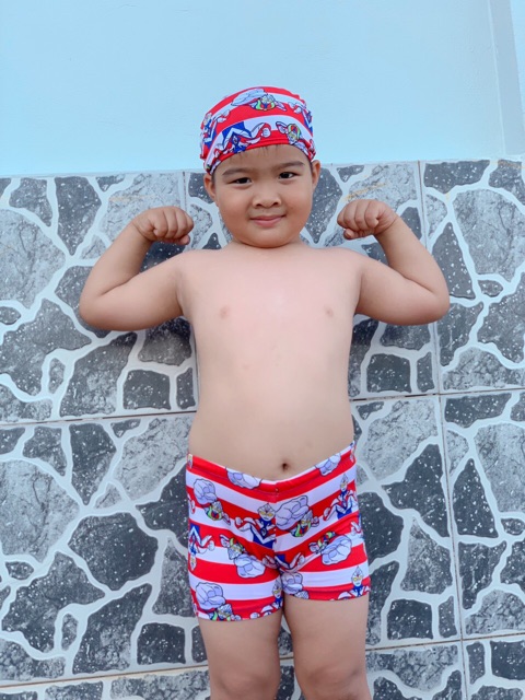 Quần bơi bé trai kèm nón (15-25kg) _Ku Kull shop
