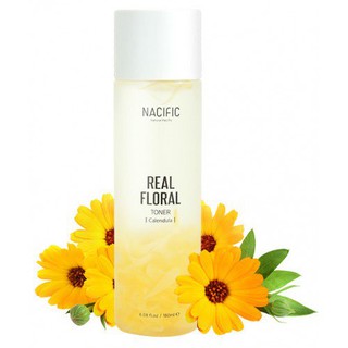 Nước cân bằng trắng da chống lão hóa hoa cúc Nacific-Real Floral Toner Calendula 180ml