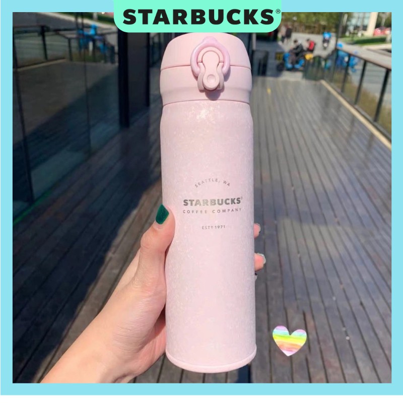 Bình giữ nhiệt STARBUCKS X THERMOS Sakura sơn nhám da cá không bám vân tay Dung tích 500ml