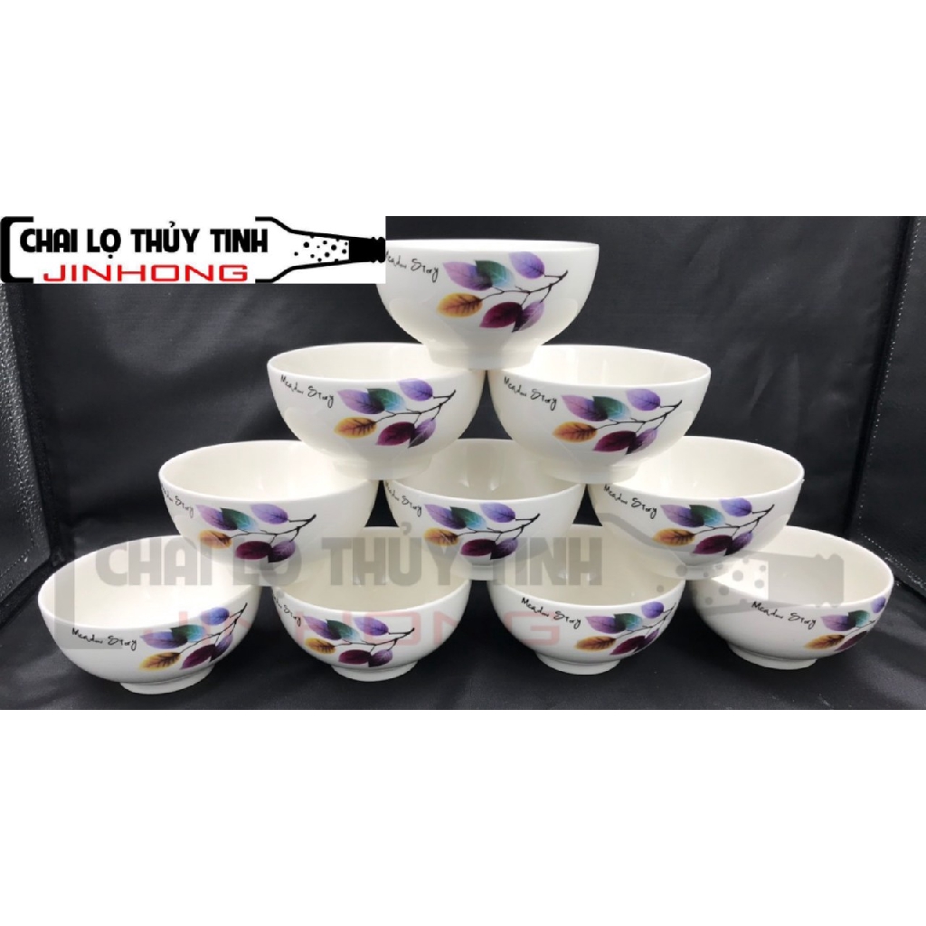 BỘ BÁT ĂN CƠM 10 CÁI HOA MS01