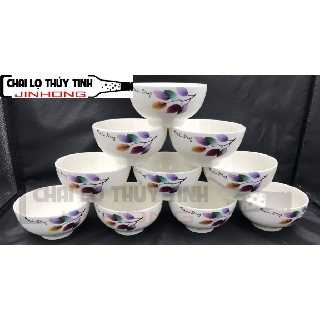 BỘ BÁT ĂN CƠM 10 CÁI HOA MS01