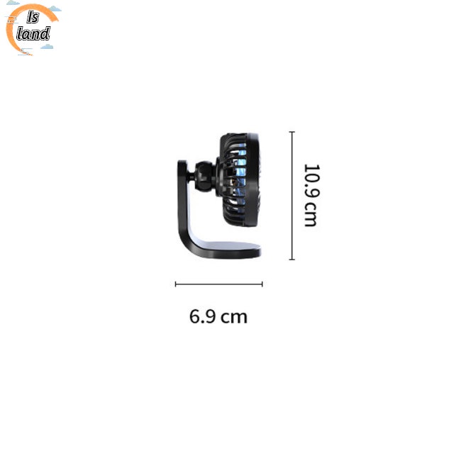 Quạt Điều Hòa Mini Hai Đầu DC12V Có Thể Điều Chỉnh 360 Độ Tiếng Ồn Thấp