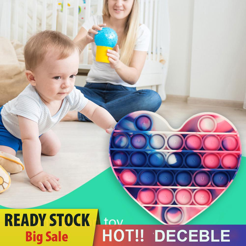 Pop It Fidget Đồ chơi Heart-shaped Stress Relief Đồ chơis Camo Print Puzzle Push Bubble Sensory Đồ chơi