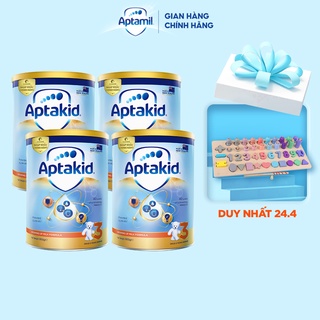 Combo 4 Sữa bột Aptakid New Zealand hộp thiếc 900g cho bé từ 24 tháng