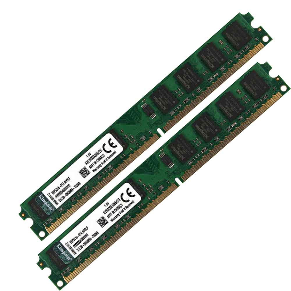 KINGSTON Set 2 Bộ Nhớ RAM 2gb ddr2 RAM 800MHz PC2-6400 Dành Cho Máy Tính