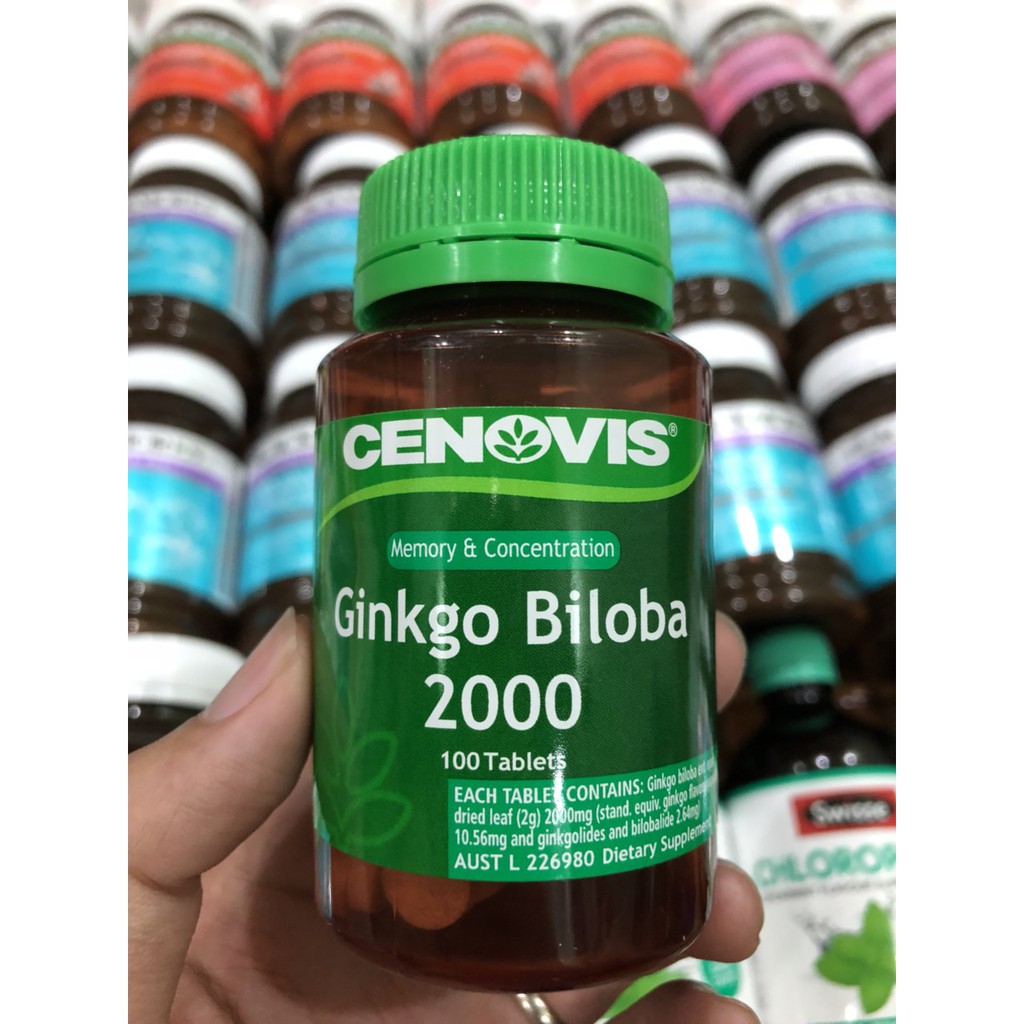 THANH LÝ BILL ÚC - Cenovis Ginkgo Biloba 2000, lọ 100 viên - Giúp tăng cường sự tỉnh táo, cải thiện trí nhớ