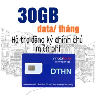 Sim 4g mobifone Dthn  (tặng kèm que lấy sim)