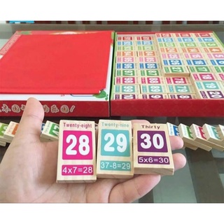 Bộ domino 100 số học kèm toán tiếng anh