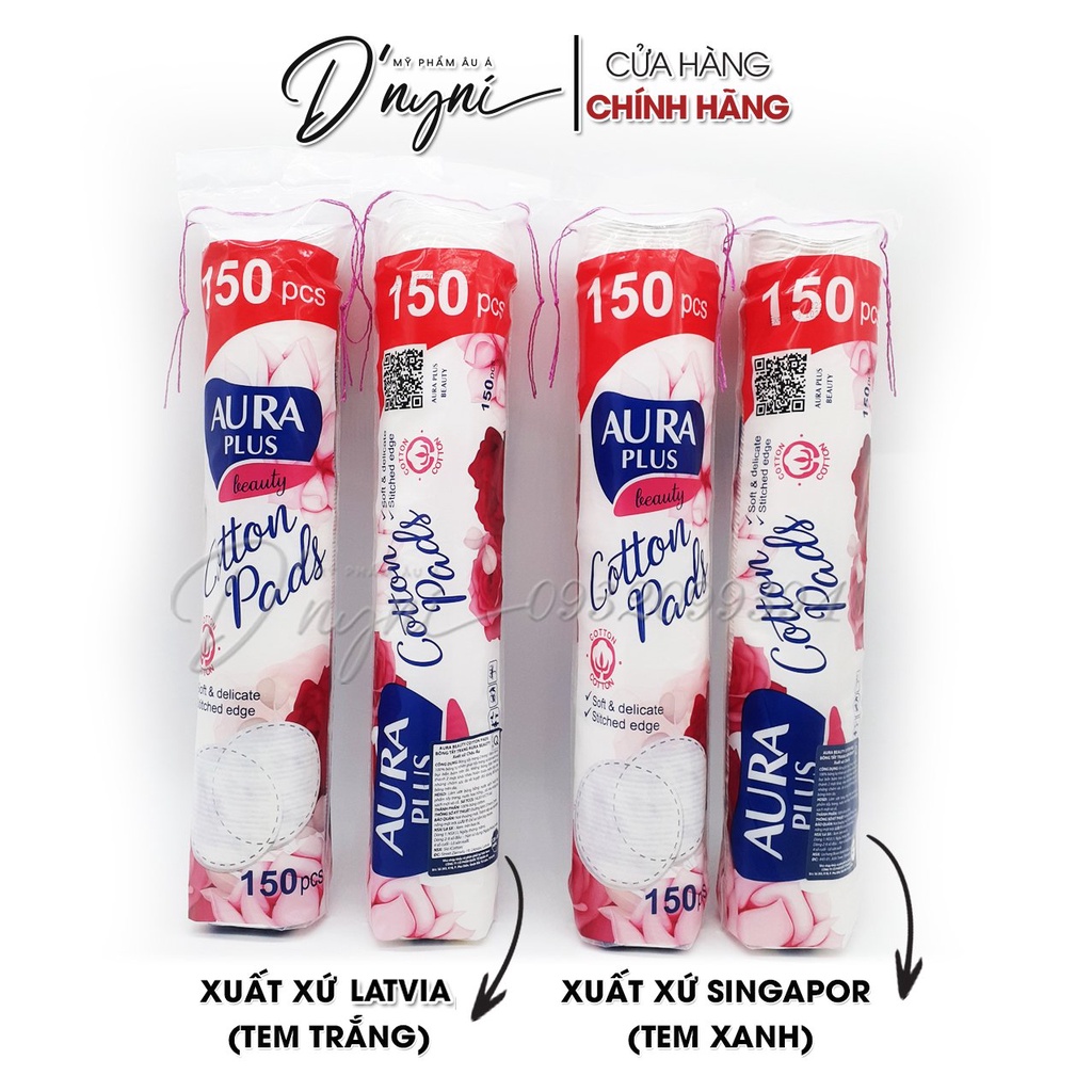 Bông Tẩy Trang Aura Beauty Cotton Pads 150 Miếng