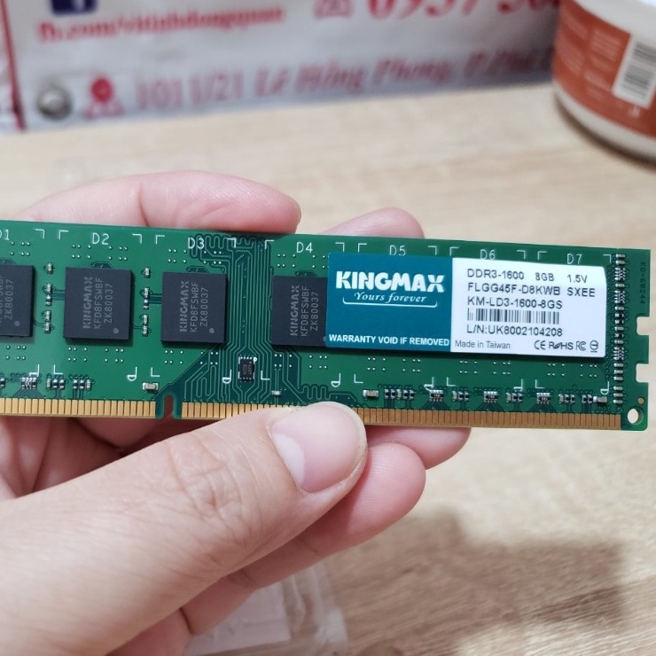 Ram Máy Tính KingMax 8GB DDR3 BUS 1600Mhz