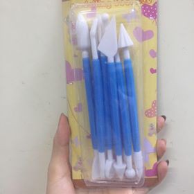 Bộ dụng cụ tạo hình fondant/bánh trung thu hiện đại cơ bản 8c