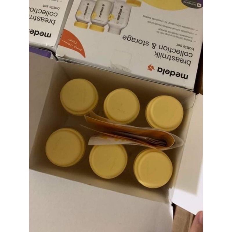 Thanh lý bình NEW 100% xước do vận chuyển-Bình trữ sữa Medela 150ml in logo chính hãng ÚA.