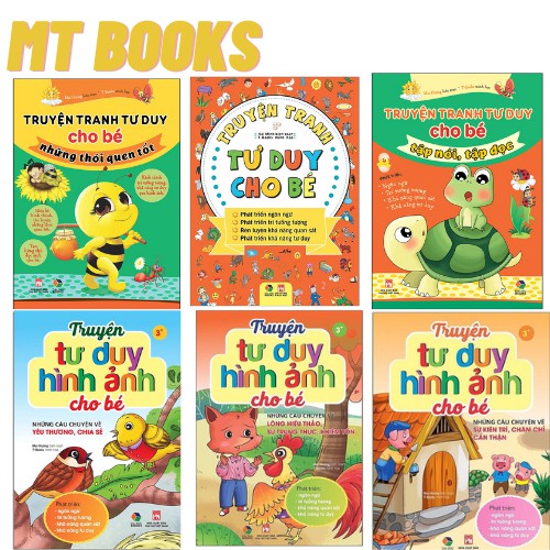 Sách - Combo 3 cuốn truyện tư duy hình ảnh cho bé + 3 Cuốn Truyên tranh tư duy cho bé ( Trọn bộ 6 Cuốn )